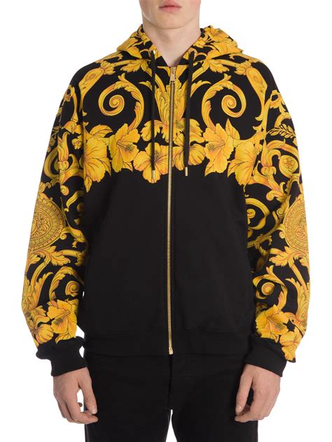 versace hoodie horizontale rits|Versace sweaters for men.